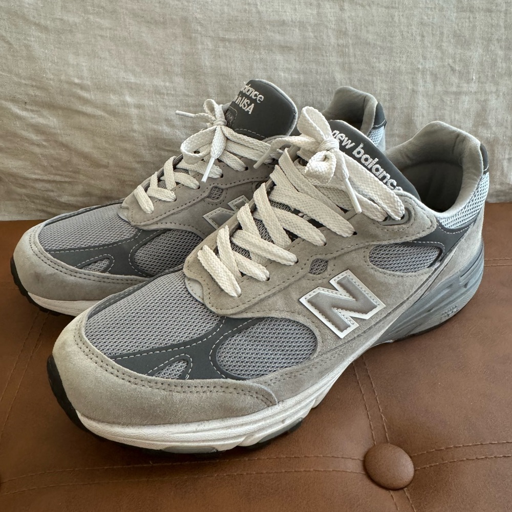 New Balance 993 Gray Sneakers Suede Mesh Comfort